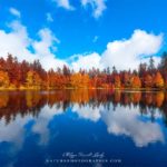 Lac de la Maix dans les Vosges en automne